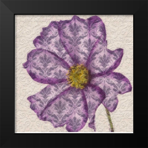 PATTEREND PETALS II Black Modern Wood Framed Art Print by Greene, Taylor