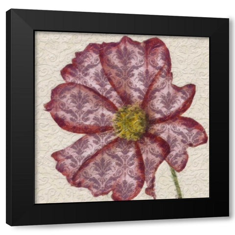 PATTEREND RED PETALS II Black Modern Wood Framed Art Print with Double Matting by Greene, Taylor