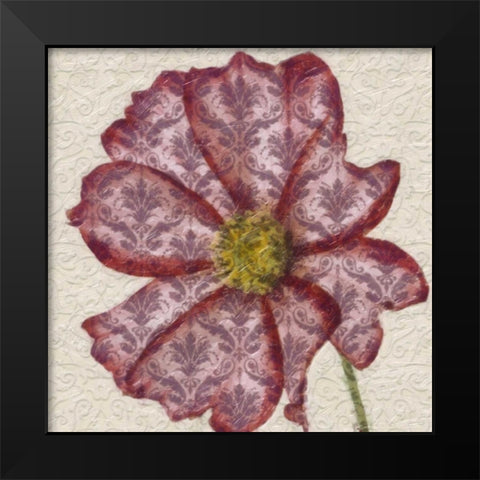 PATTEREND RED PETALS II Black Modern Wood Framed Art Print by Greene, Taylor