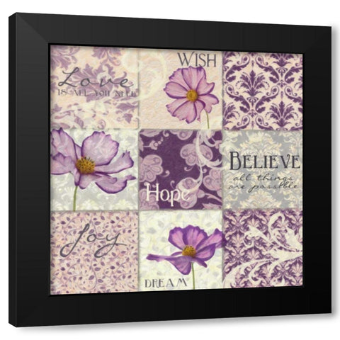 Plum Patch Black Modern Wood Framed Art Print by Greene, Taylor