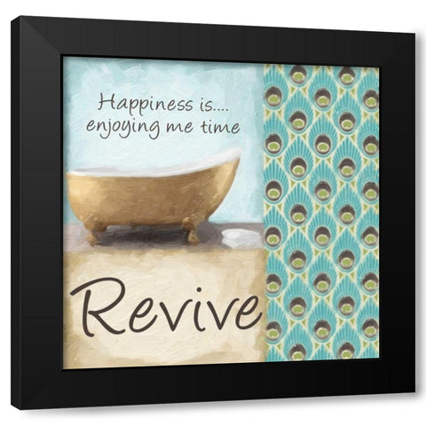 ME TIME Black Modern Wood Framed Art Print by Greene, Taylor