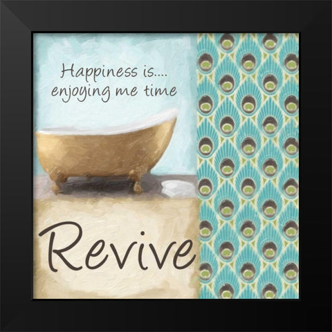 ME TIME Black Modern Wood Framed Art Print by Greene, Taylor