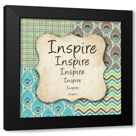 INSPIRES Black Modern Wood Framed Art Print with Double Matting by Greene, Taylor