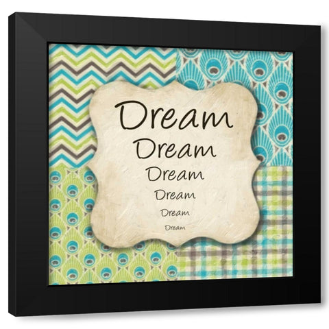 DREAMS Black Modern Wood Framed Art Print with Double Matting by Greene, Taylor