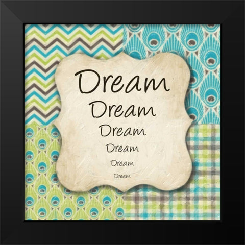 DREAMS Black Modern Wood Framed Art Print by Greene, Taylor