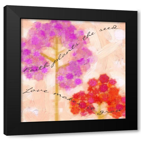 Faith Plants The Seed Black Modern Wood Framed Art Print with Double Matting by Greene, Taylor
