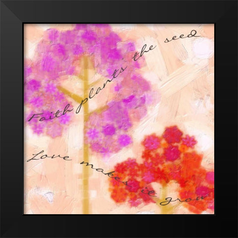 Faith Plants The Seed Black Modern Wood Framed Art Print by Greene, Taylor