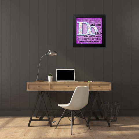 Do Black Modern Wood Framed Art Print by Greene, Taylor
