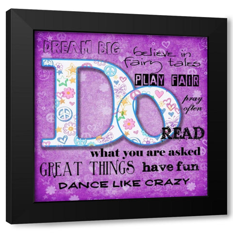 Do Black Modern Wood Framed Art Print with Double Matting by Greene, Taylor