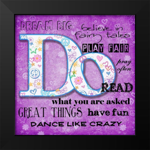 Do Black Modern Wood Framed Art Print by Greene, Taylor