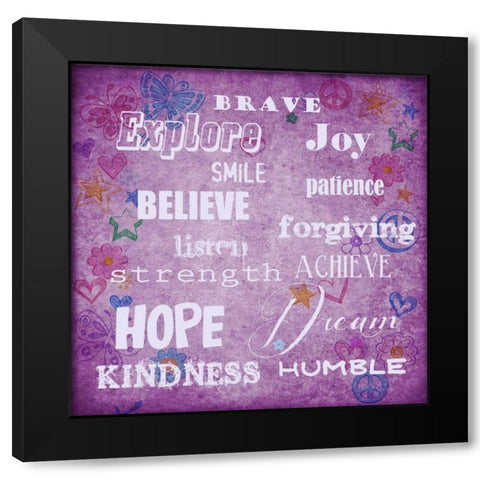 Humble Brave Black Modern Wood Framed Art Print with Double Matting by Greene, Taylor