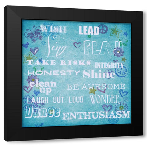 Take Risks Black Modern Wood Framed Art Print with Double Matting by Greene, Taylor