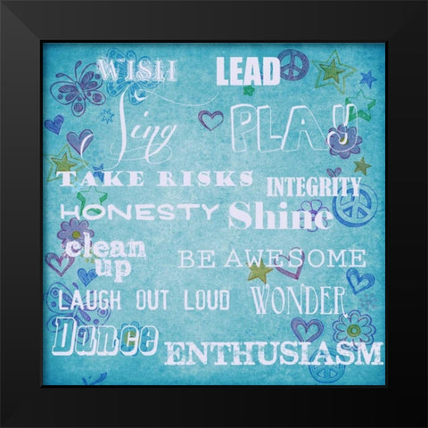 Take Risks Black Modern Wood Framed Art Print by Greene, Taylor