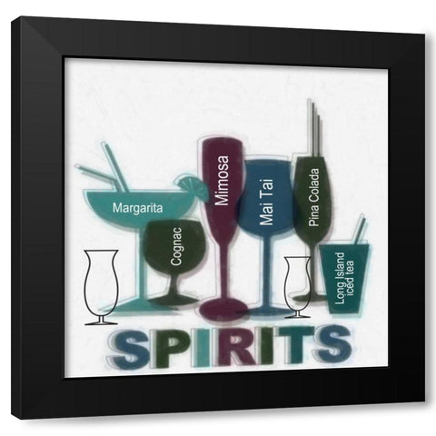 SPIRITS A Black Modern Wood Framed Art Print by Greene, Taylor