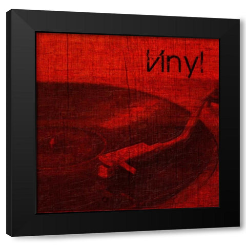 VINYL Black Modern Wood Framed Art Print with Double Matting by Greene, Taylor