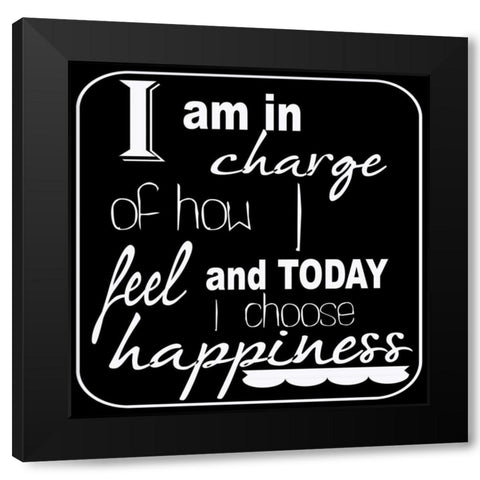 Happiness Black Modern Wood Framed Art Print by Greene, Taylor