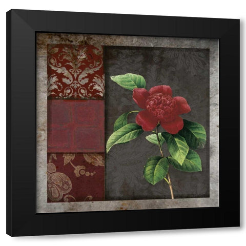 MOODY FLORAL I Black Modern Wood Framed Art Print with Double Matting by Greene, Taylor