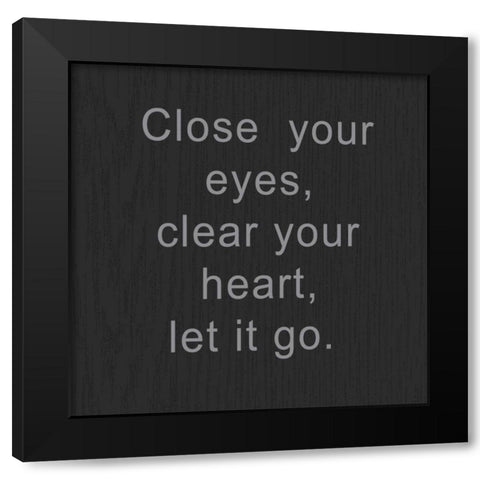 Close Your Eyes Black Modern Wood Framed Art Print with Double Matting by Greene, Taylor