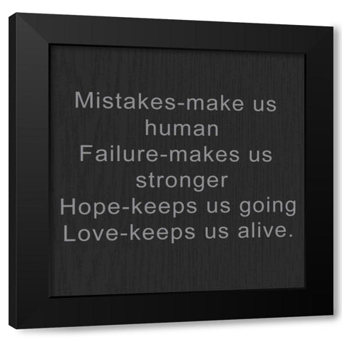 Mistakes Black Modern Wood Framed Art Print with Double Matting by Greene, Taylor