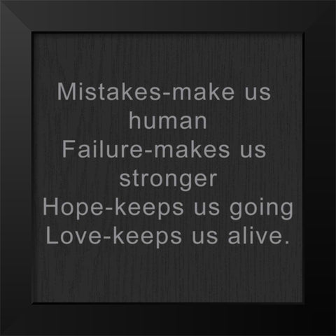 Mistakes Black Modern Wood Framed Art Print by Greene, Taylor