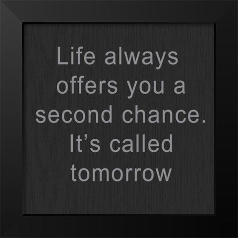 Second Chance Black Modern Wood Framed Art Print by Greene, Taylor