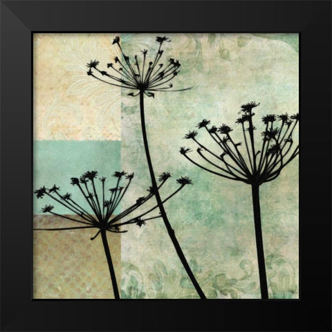 BOTANICAL SILHOUETTE I Black Modern Wood Framed Art Print by Greene, Taylor