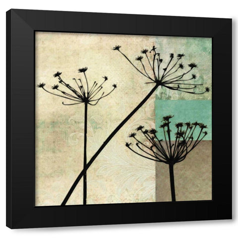 BOTANICAL SILHOUETTE II Black Modern Wood Framed Art Print with Double Matting by Greene, Taylor
