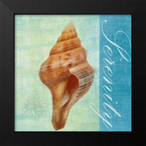 SERENITY Black Modern Wood Framed Art Print by Greene, Taylor