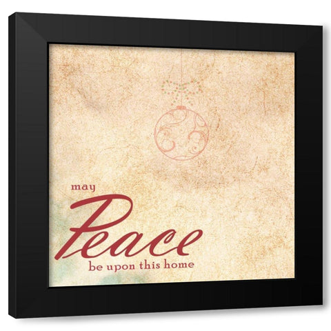 PEACE Black Modern Wood Framed Art Print by Greene, Taylor