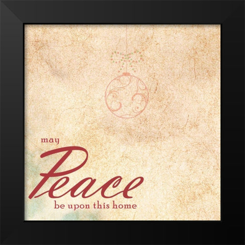PEACE Black Modern Wood Framed Art Print by Greene, Taylor