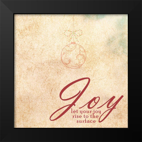 JOY Black Modern Wood Framed Art Print by Greene, Taylor