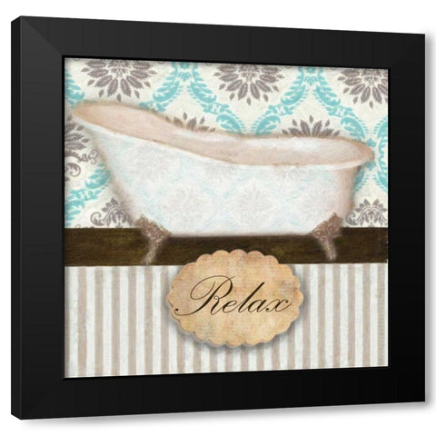 RELAX TUB A1 Black Modern Wood Framed Art Print with Double Matting by Greene, Taylor