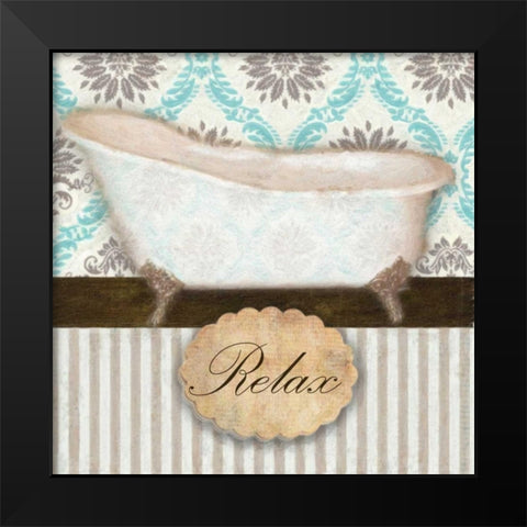 RELAX TUB A1 Black Modern Wood Framed Art Print by Greene, Taylor