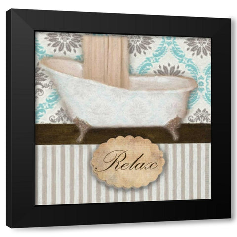 RELAX TUB Black Modern Wood Framed Art Print with Double Matting by Greene, Taylor