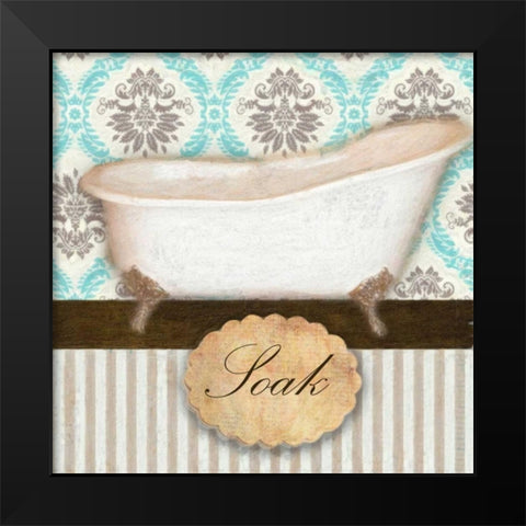 SOAK TUB B1 Black Modern Wood Framed Art Print by Greene, Taylor