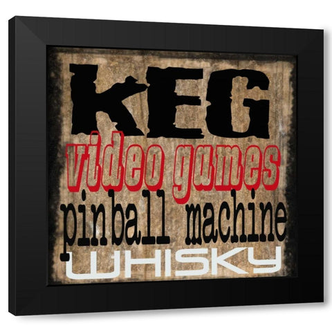 Mancave 4 Black Modern Wood Framed Art Print by Greene, Taylor