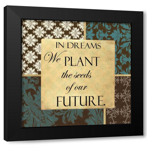 In Dreams B Black Modern Wood Framed Art Print with Double Matting by Greene, Taylor