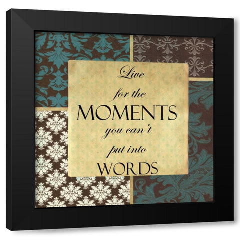 MOMENTS Black Modern Wood Framed Art Print by Greene, Taylor
