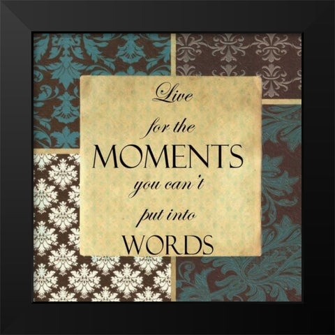MOMENTS Black Modern Wood Framed Art Print by Greene, Taylor