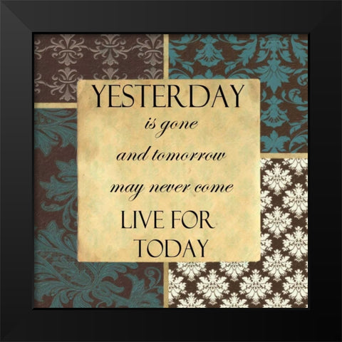 Yesterday Is Gone Black Modern Wood Framed Art Print by Greene, Taylor