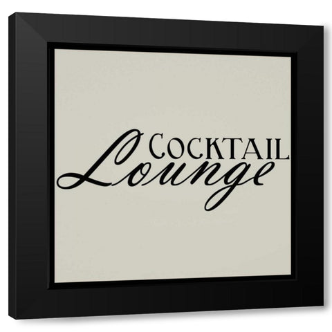 Cocktail Lounge Black Modern Wood Framed Art Print with Double Matting by Greene, Taylor