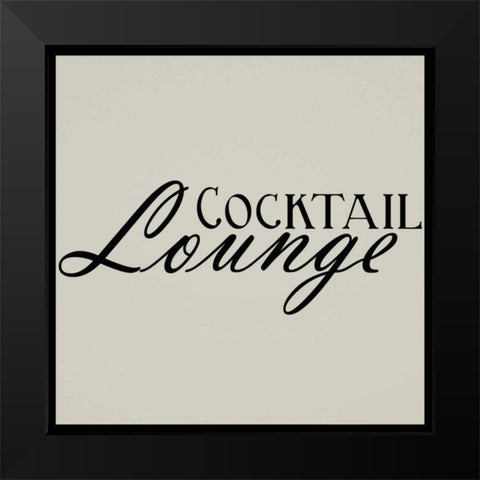 Cocktail Lounge Black Modern Wood Framed Art Print by Greene, Taylor