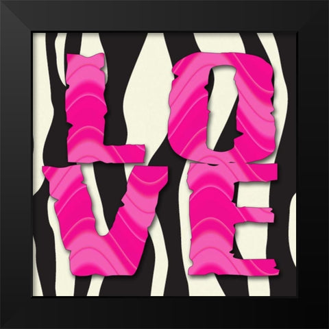 LOVE PATTERNS Black Modern Wood Framed Art Print by Greene, Taylor