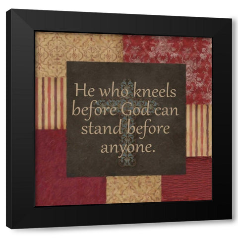HE WHO KNEELS Black Modern Wood Framed Art Print with Double Matting by Greene, Taylor