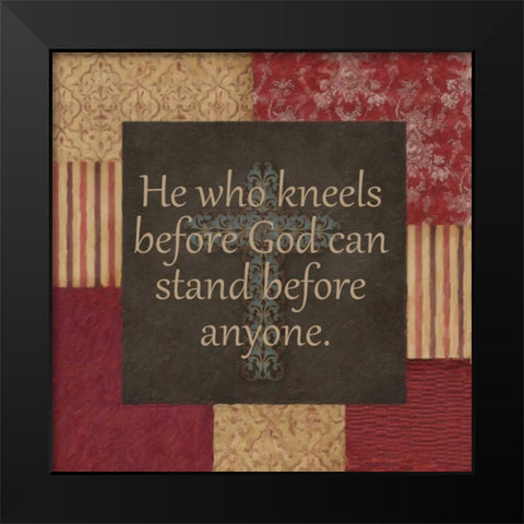 HE WHO KNEELS Black Modern Wood Framed Art Print by Greene, Taylor