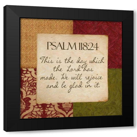 Psalm 118 Black Modern Wood Framed Art Print with Double Matting by Greene, Taylor