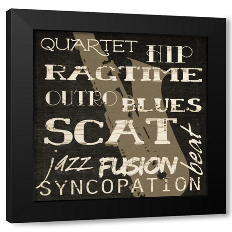 RAGTIME SILHOUETTE Black Modern Wood Framed Art Print with Double Matting by Greene, Taylor