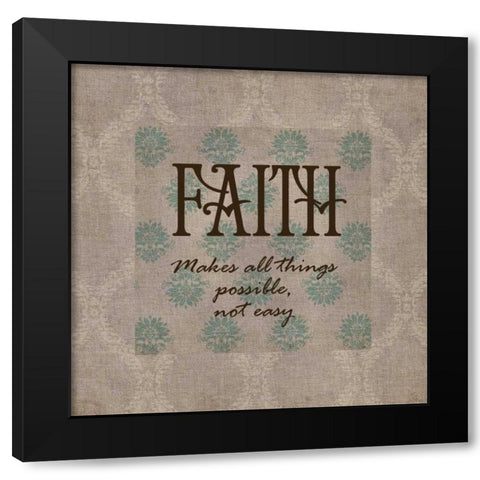Faith Black Modern Wood Framed Art Print with Double Matting by Greene, Taylor