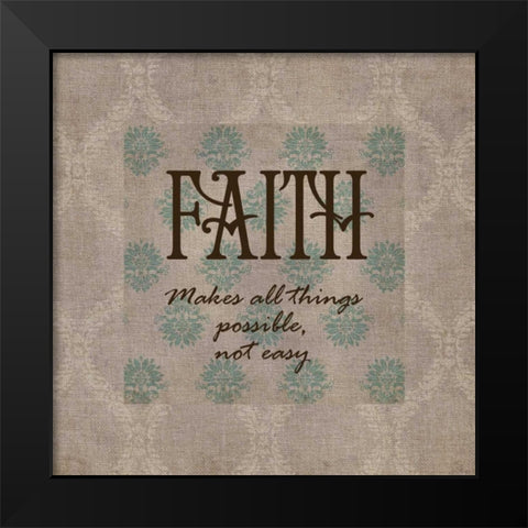 Faith Black Modern Wood Framed Art Print by Greene, Taylor