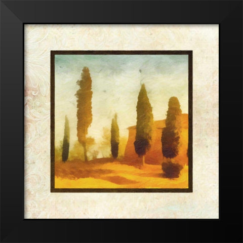 Damask Landscape II Black Modern Wood Framed Art Print by Greene, Taylor